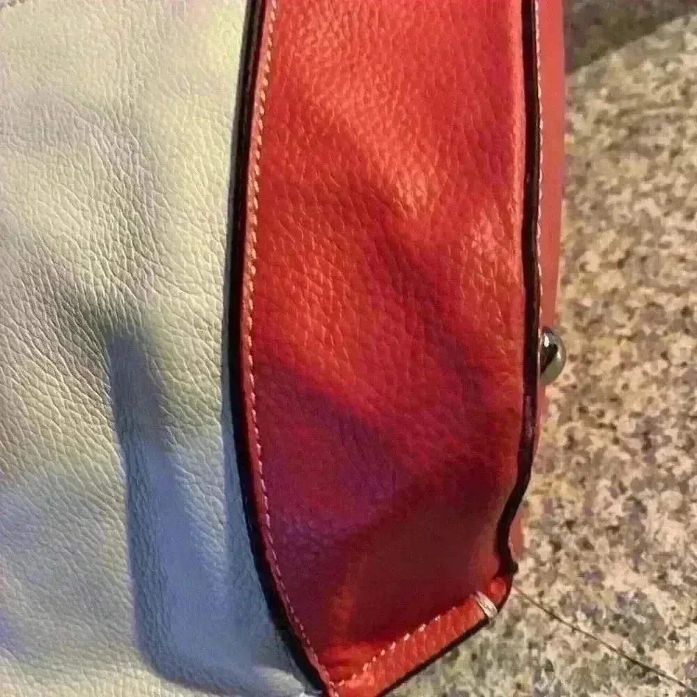 Tignanello pink and white satchel bag